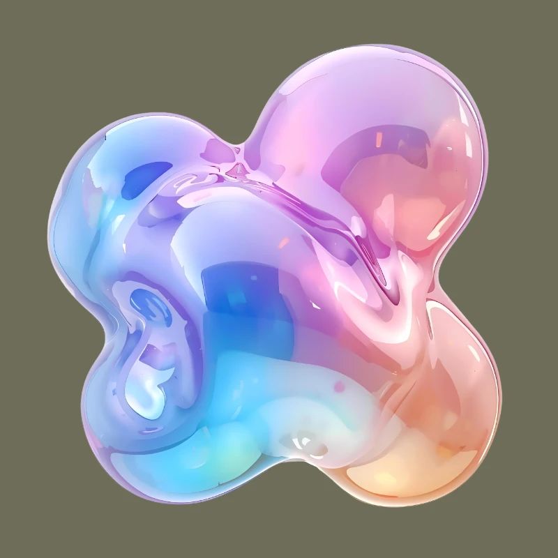 Glänzendes Pastell-Abstraktes Bubble-Design