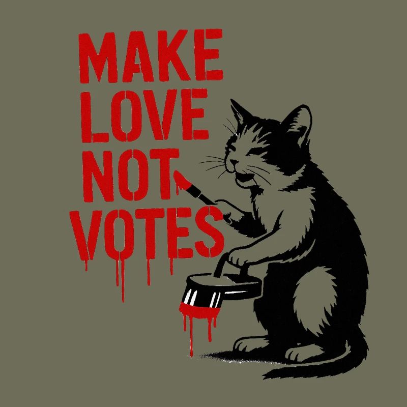 Make Love Not Votes Katze