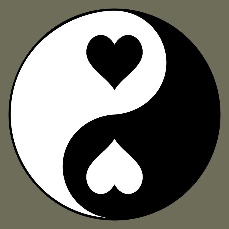 Heart YinYang Contrast