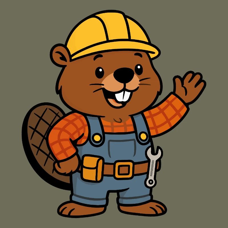Beaver Construction Worker Bob Helm Hello Plan Builder