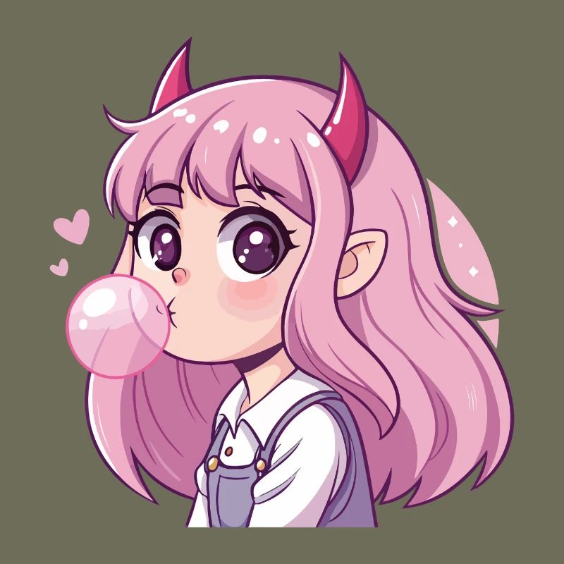 Pink Haired Demon Bubblegum