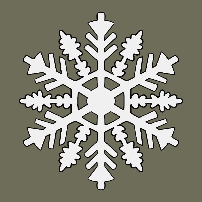Silhouette de flocon de neige