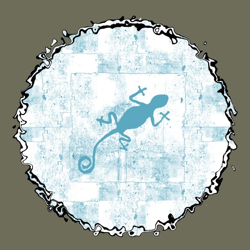 Gecko im Eis-Kreis