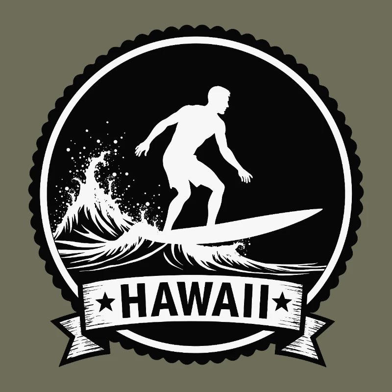Insigne des vagues de surf d’Hawaï