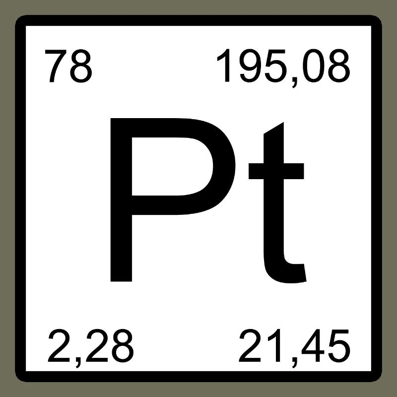 Platin Pt Element Typog