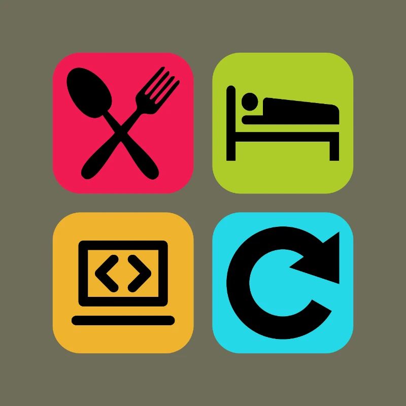 Eat Sleep Program Repeat Funny Quote Code