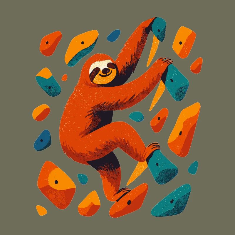 Bouldering Sloth Climbing Hall Gift
