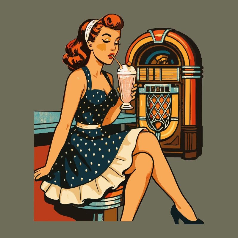 Rockabilly Diner Diner Jukebox Rétro