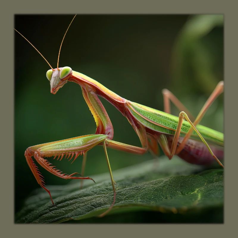 Praying mantis macro elegant mantis