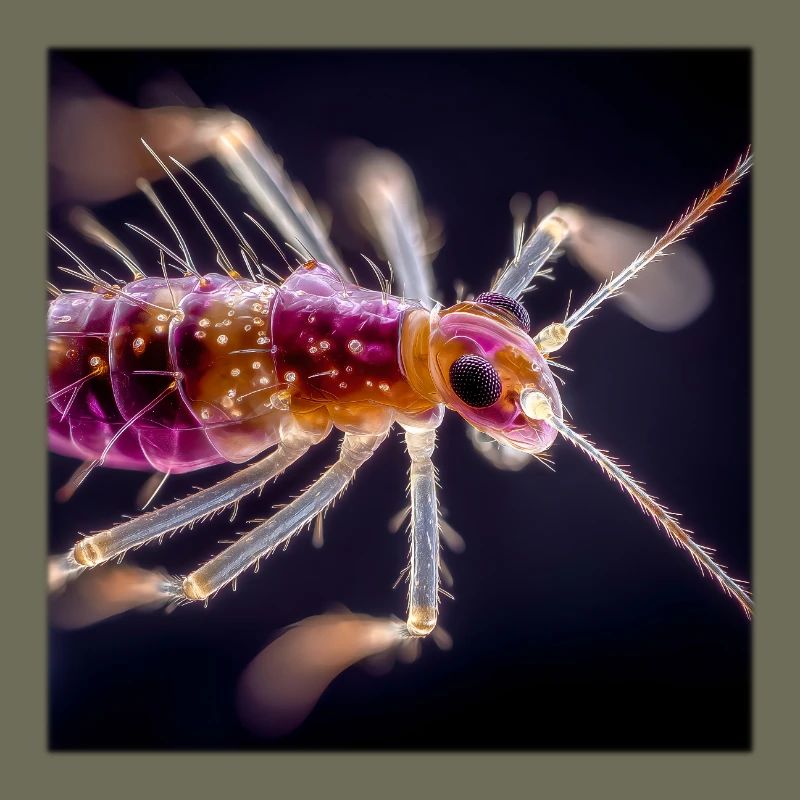 Macro des insectes néon – Conception abstraite de micro monde