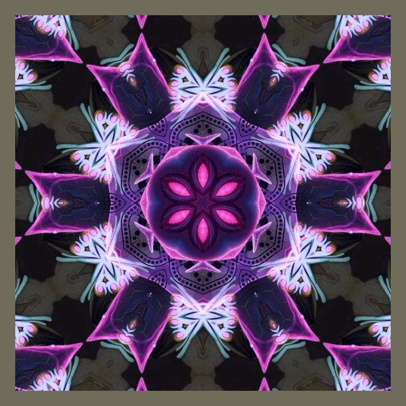 Neon Mandala Kaleidoscope