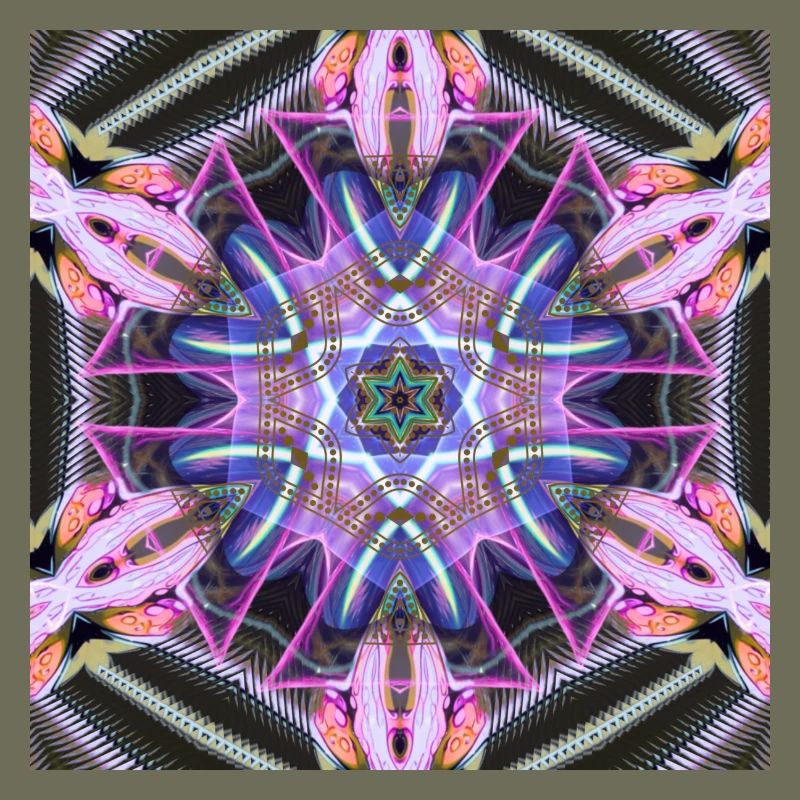 Psychedelic Neon Mandala Pattern