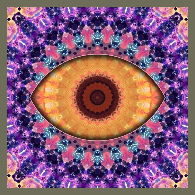Kaleidoscopic eye mandala