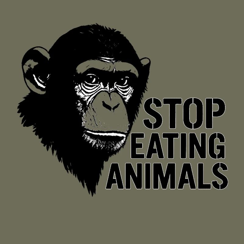 Arrêtez de manger des animaux – Conception du chimpanzé