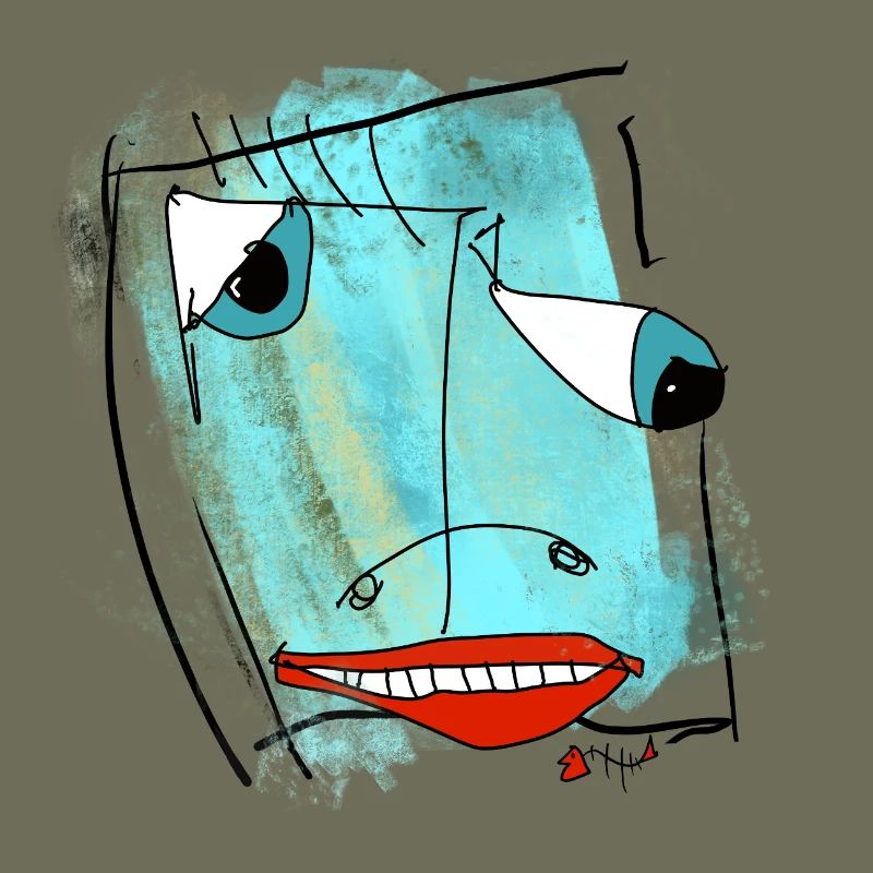 Aquarelle de design de visage abstrait