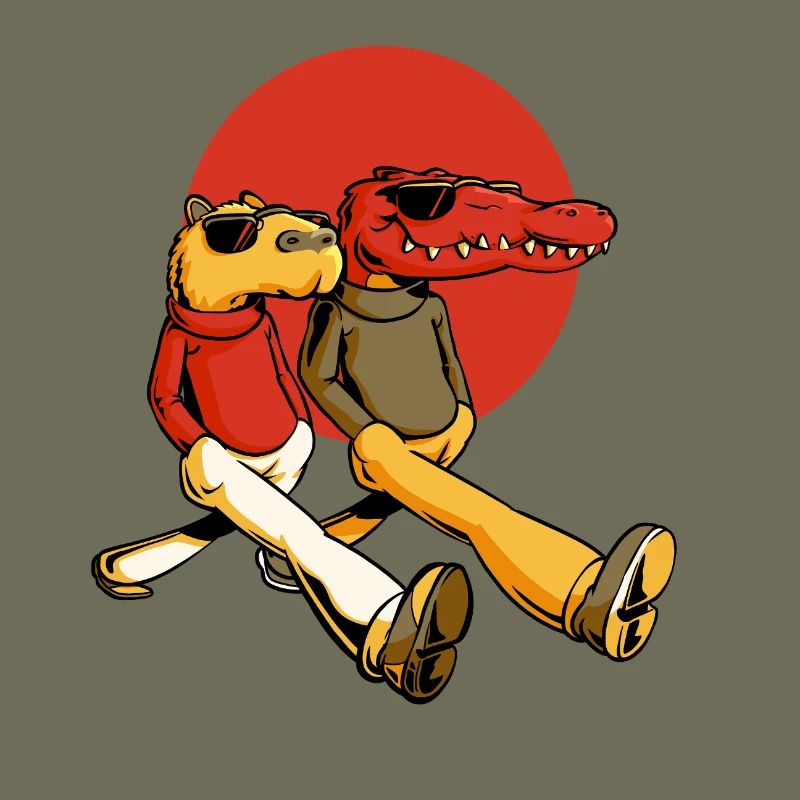 Capybara und Gator