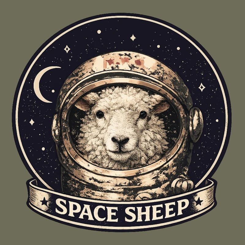 Astronaute mouton de l’espace