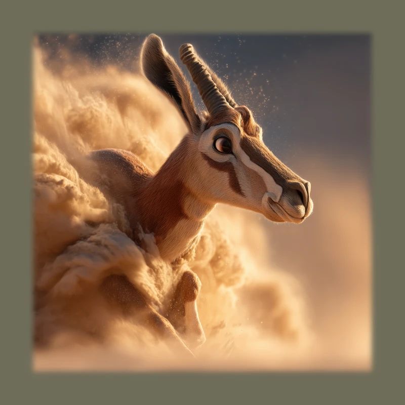 Antelope in a Sandstorm – Speed & Instinct