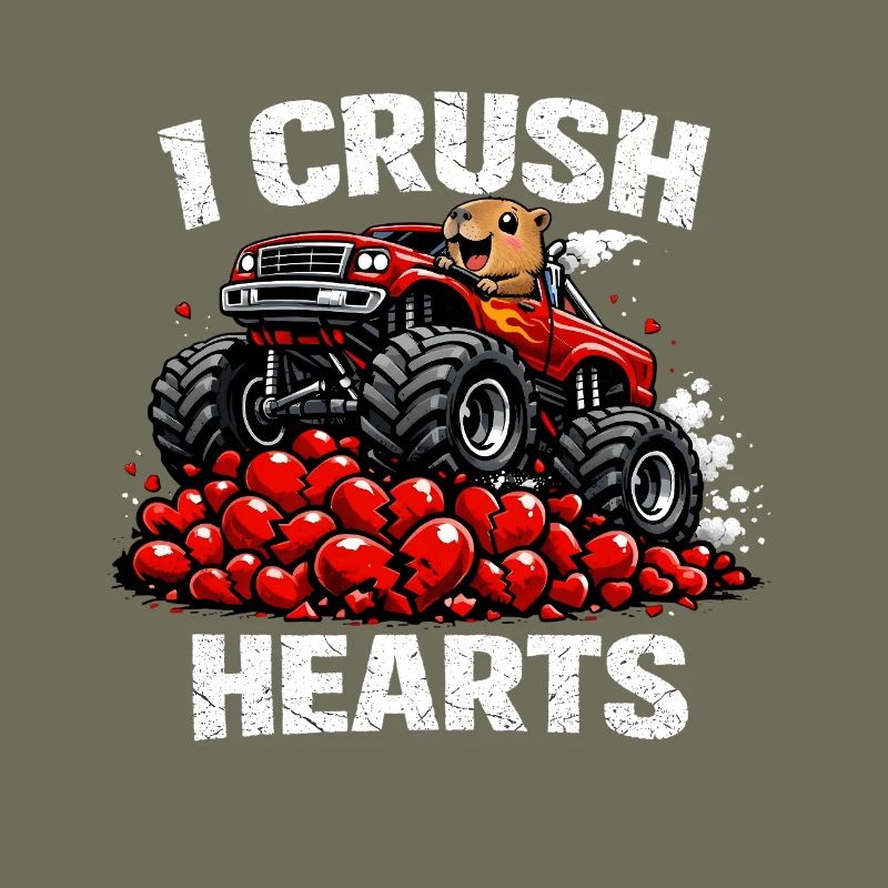 Valentinstag Ich zerquetsche Herzen Kapybara Tier