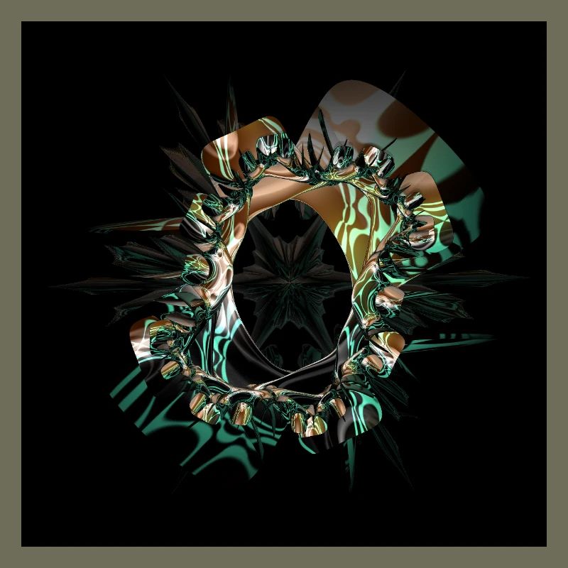 Neonring im Polygon-Stil