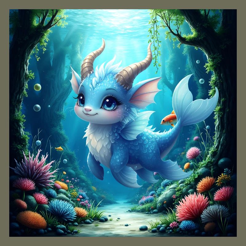 Water Blue Dragon