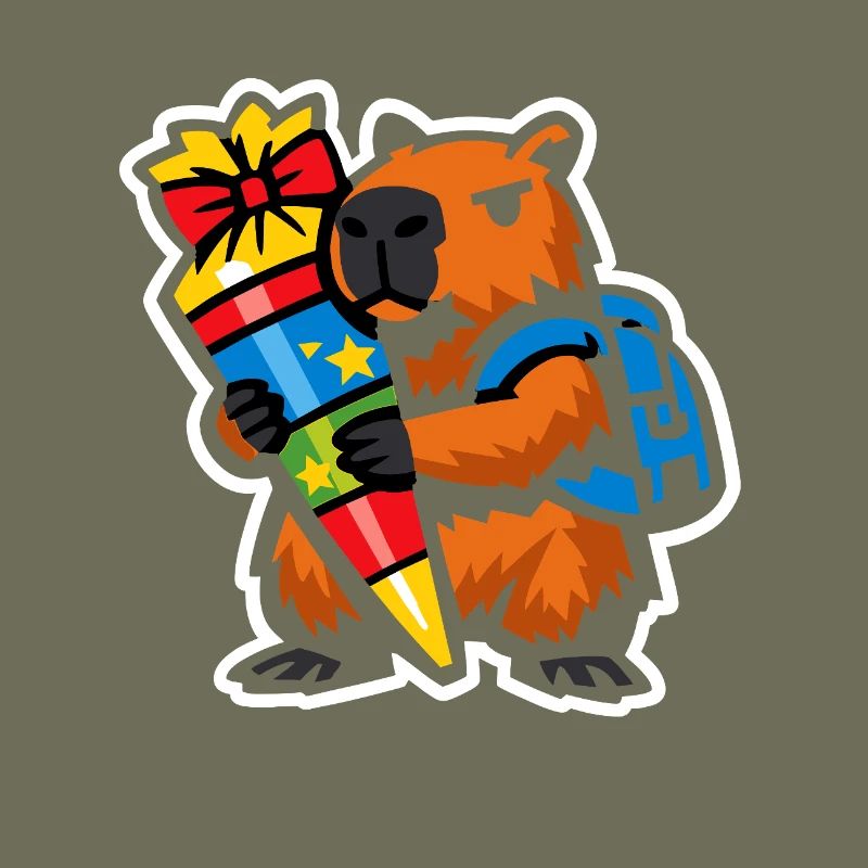Capybara 1. Schultag | Einschulung Kinder