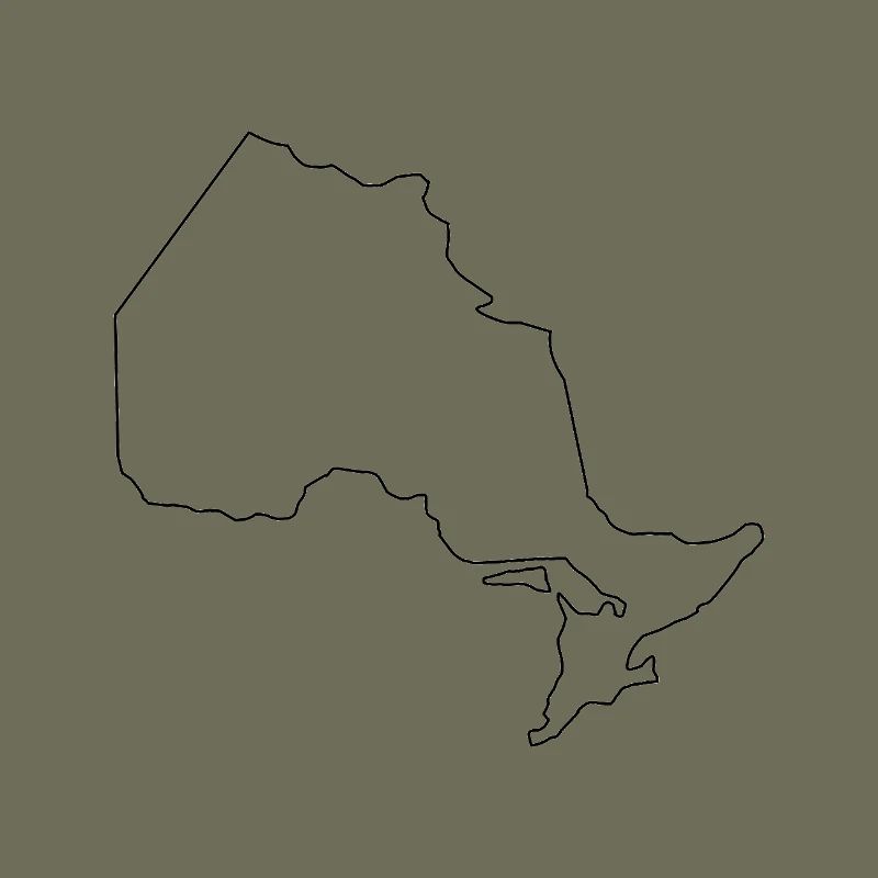 Ontario outline map