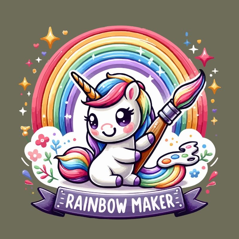Regenbogen-Einhorn Maler