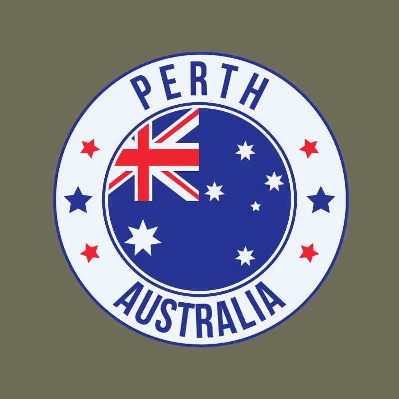 Perth Australia Circle Badge