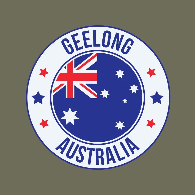 Geelong Australia Emblem Round Patch