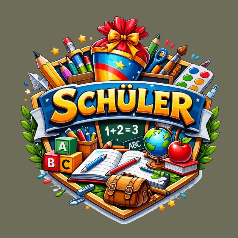 Student Learning World Sticker Design