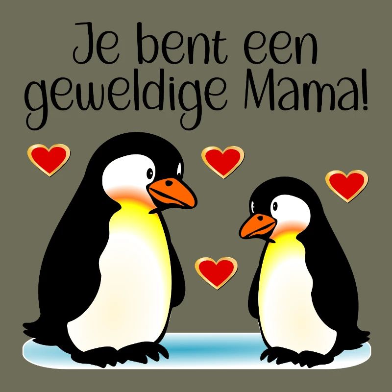 Mama-Kind-Pinguine Muttertag