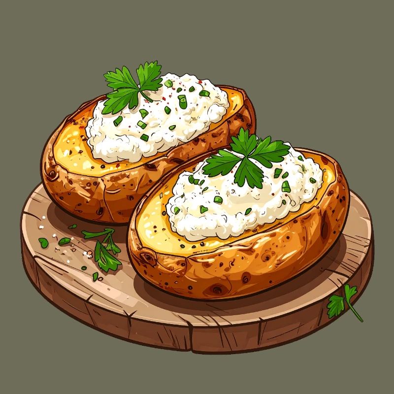 Jacket potatoes with quark