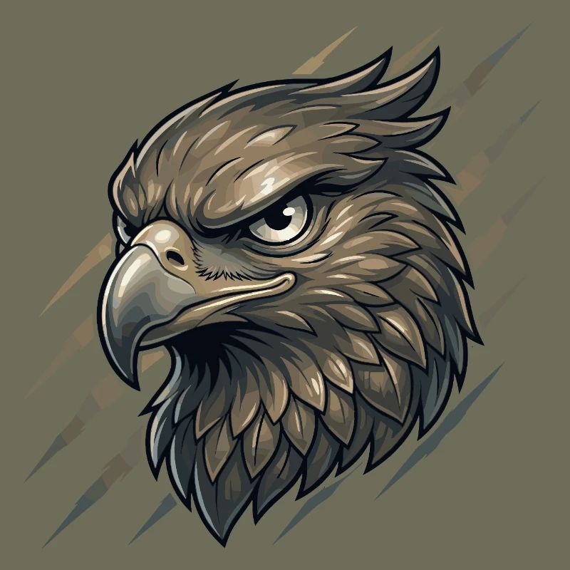 Eagle Head Kraft Graphic