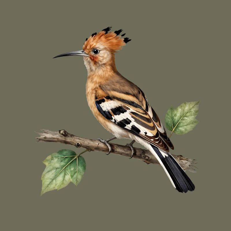 Hoopoe on branch