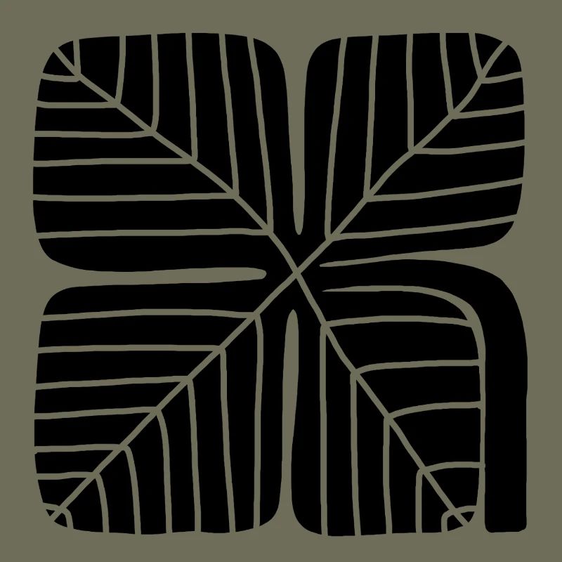 Bold Lucky Clover Linocut Design