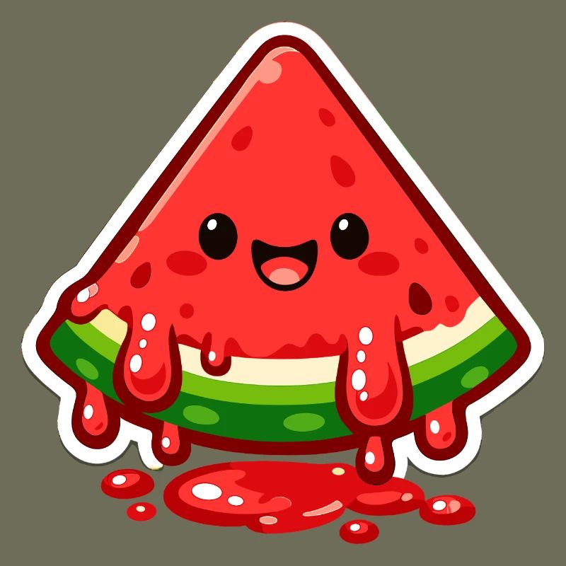 Fröhliche Wassermelone Slice