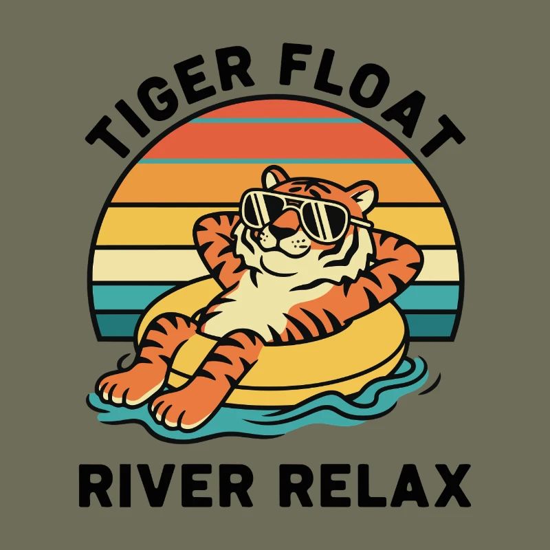 Tiger Buoy Retro Tiger Float River Relax