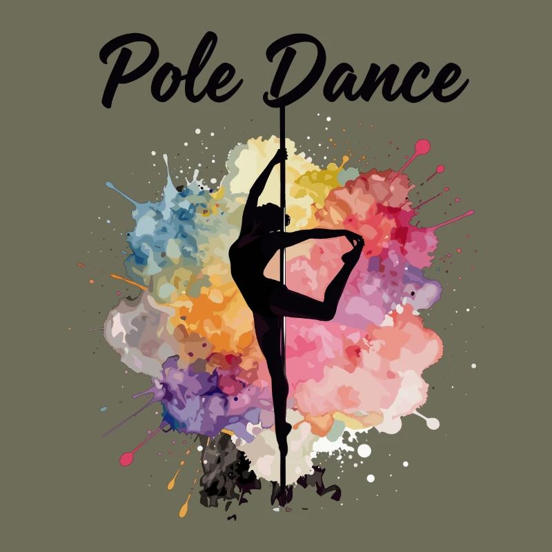 Pole Dance Silhouette – Aquarell Kunst Design