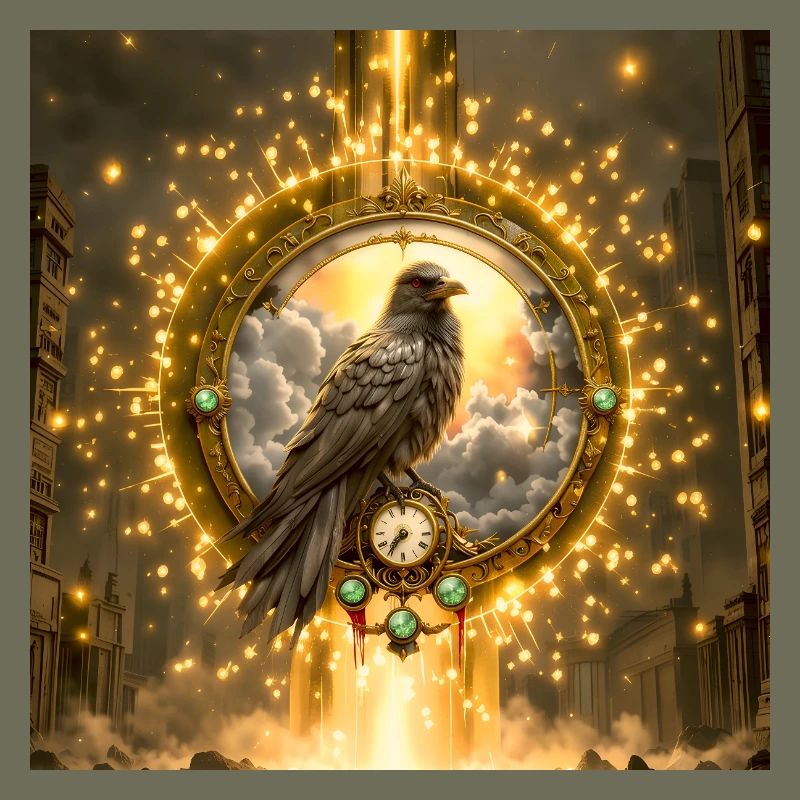 Raven in Luminous Ring