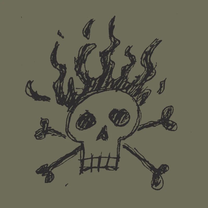 Flammen-Skull