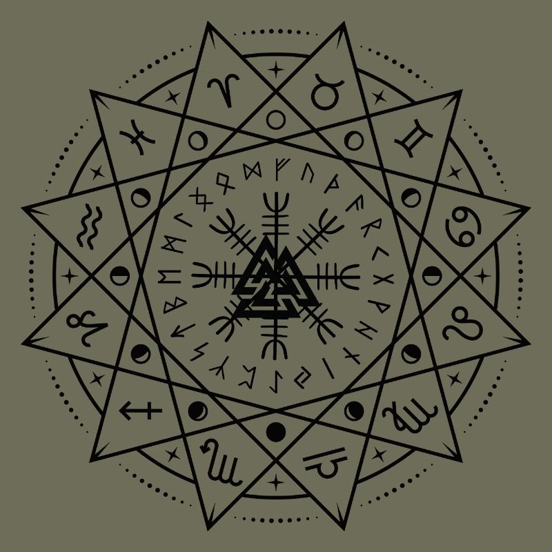 Geometric mountain mandala