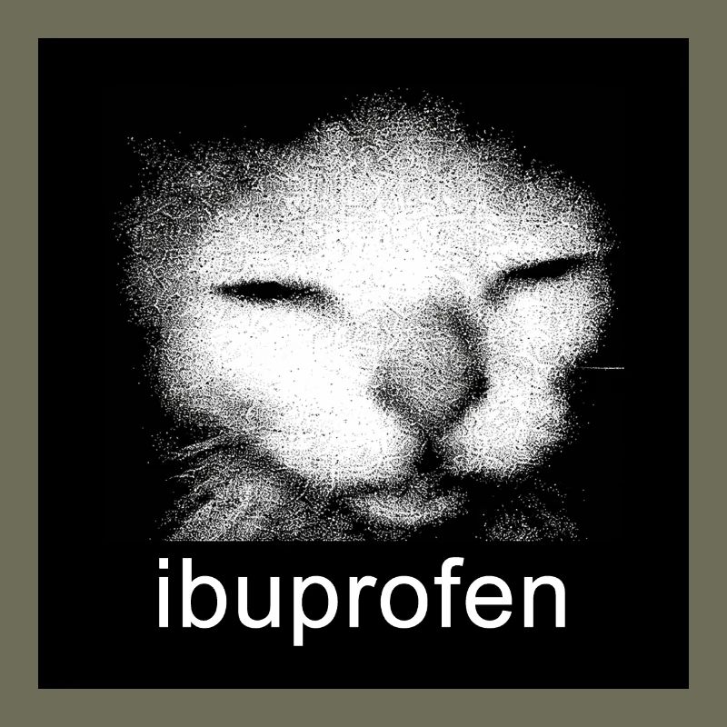 Chemise pour chat à l’ibuprofène | Esthétique du mème d’humour noir Te