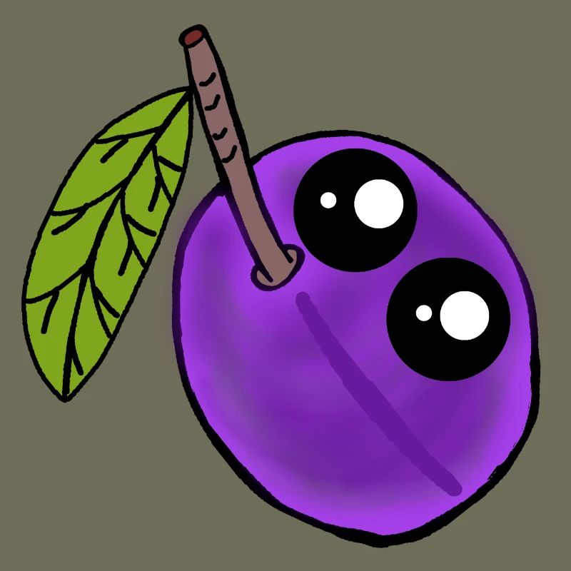 Fruit de prune Kawaii Fruit de prune
