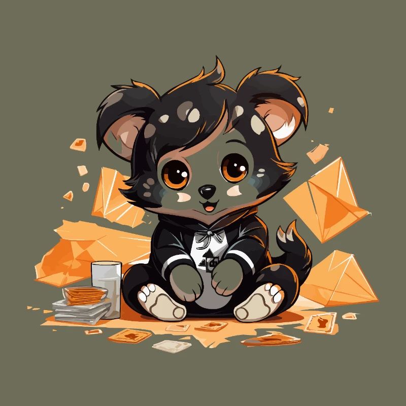 Cuddly panda with a windfall