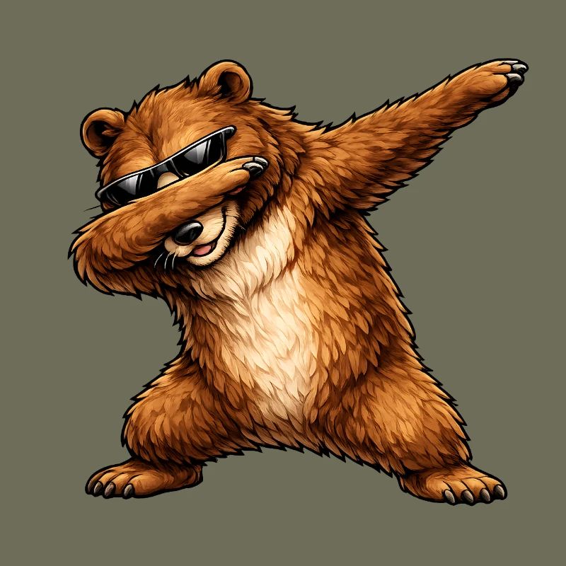 Dabbing Braunbär