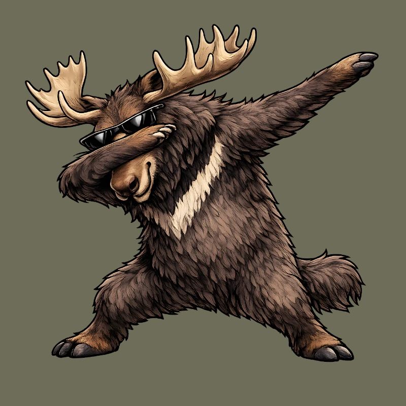 Dabbing Moose