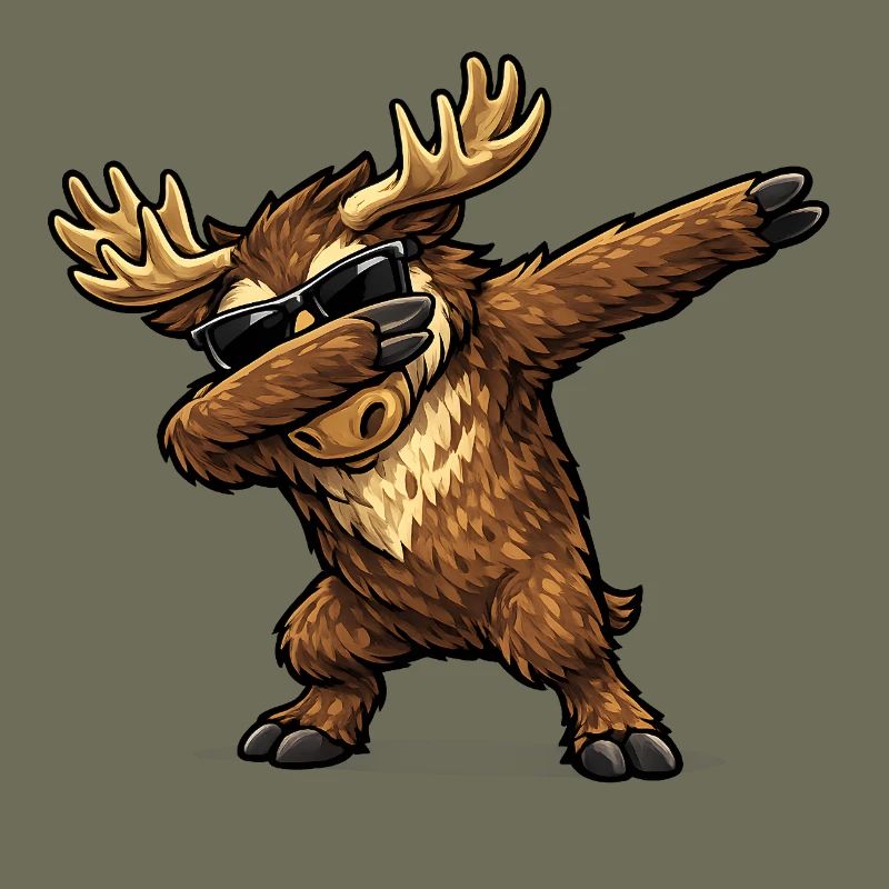 Dabbing Moose