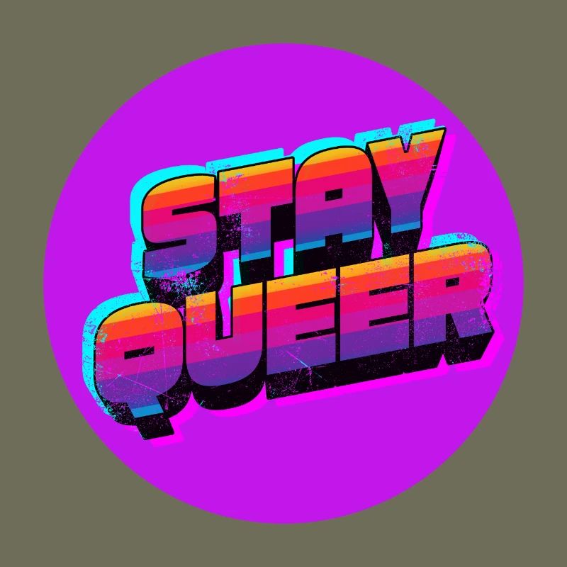 Stay Queer Retro Neon