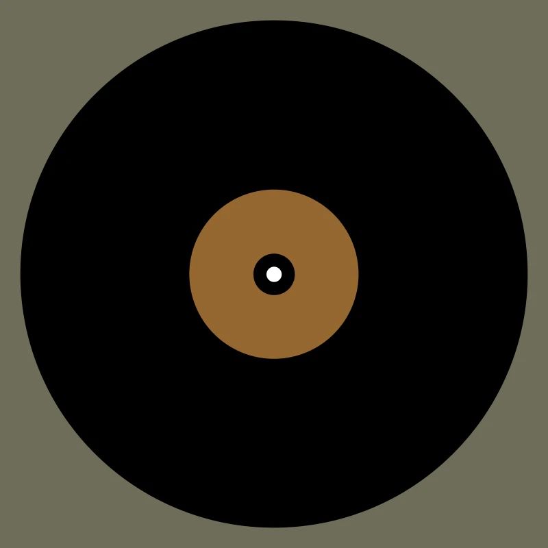 Base de boîte de texte en cercle de disque vinyle